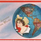 Postcard Embossed Valentine To The Sweetest Girl In The World Orilla 1913