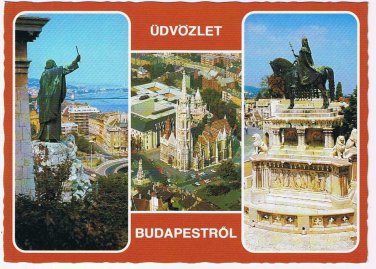 Hungary Postcard Budapest Budapestrol Udvozlet Multi View