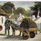 Ireland Postcard Selling Turf From His Low Backed Car