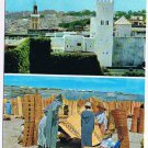 Marocco Postcard Tanger Two Views Buildings Sellers