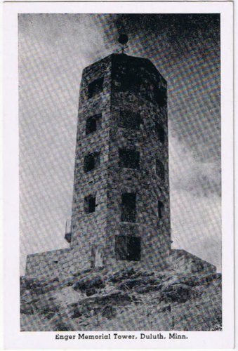 Minnesota Postcard RPPC Duluth Enger Memorial Tower Smaller Card