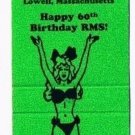 Matchbook Cover RMS Matchbook 60th Lowell Mass Penn Ohio Club Girl Out Of Cake