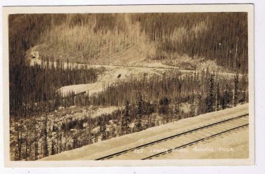 Postcard RPPC Lower Spiral Tunnell Field British Columbia