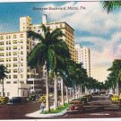 Postcard Biscayne Boulebard Miami Florida