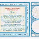 Great Britain International Reply Coupon 10p 1971