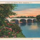 New York Postcard Binghampton World War Memorial Bridge Pierson Bros