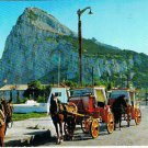 Gibraltar Postcard La Linea Cadez Penon de Gibraltar View Horse Carriage