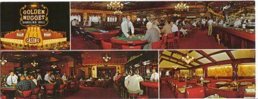 Nevada Postcard Las Vegas Million Dollar Golden Nugget Gambling Hall Long Card