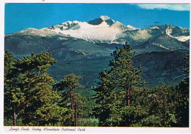 Colorado Postcard Long's Peak Rocky Mountain National Park From High Drive
