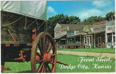 Kansas Postcard Dodge City Front Street Boot Hill Museum