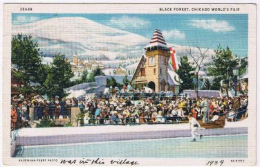 Illinois Postcard Chicago World Fair Black Forest Kaufmann Fabry Photo 1934