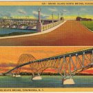New York Postcard Niagara Falls Grand Island North & South Bridge