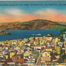California Postcard San Francisco Alcatraz Island Coit Tower Telegraph Hill