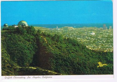 California Postcard Los Angeles Griffith Observatory Civic Center