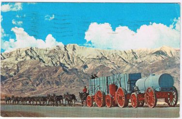 California Postcard Death Valley National Monument Twenty Mule Team Borox