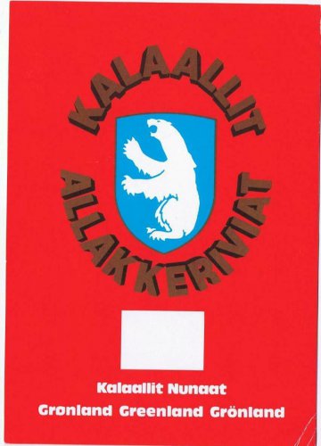 Greenland Postcard Kalaallit Allakkeriviat Greenland Post Office Polar Bear
