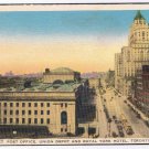 Ontario Postcard Toronto Front Street Post Office Union Depot Royal York Hotel