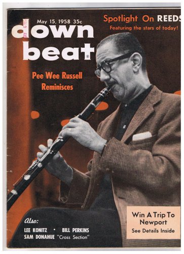 Down Beat Magazine Pee Wee Russel Reminisces Bill Perkins Reeds