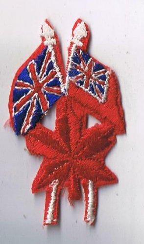 Canada Great Britain Flags Friendship Patch Maple Leaf Pre 1965