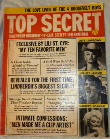 Top Secret Hollywood Broadway St Cyr Lindbergh Summer Jane Russell 1954