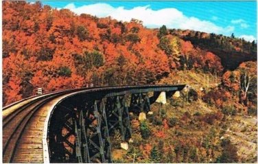 Sault Ste Marie Ontario Postcard Agawa Train Tour Trestle Bridge