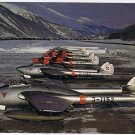 Postcard Airplane Vampires Line-Up Samedan Airport Switzerland