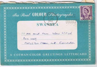 United Kingdom UK Cotman Lettercard Swansea