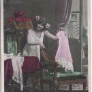 Postcard Lady Getting Dressed In Boudoir Petticoats
