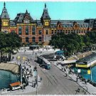 Netherlands Holland Postcard Amsterdam Central Station Long Card