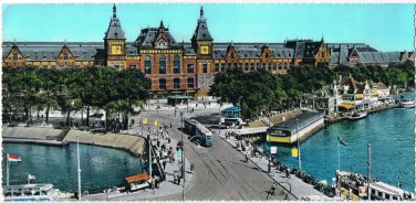 Netherlands Holland Postcard Amsterdam Central Station Long Card