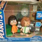 Peanuts Marcie & Peppermint Patty In Baseball Dugout Deluxe Playset RARE 2003