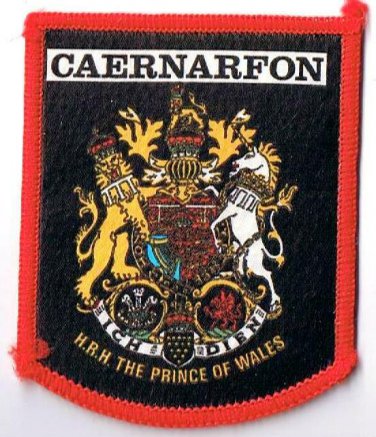 Caernarfon Town Patch Handpainted Felt Backing HRH The Prince Of Wales