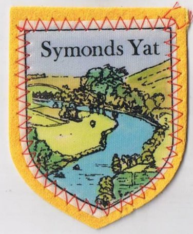 Wales Patch Badge Symonds Yat Handpainted Handpainted Felt Backing 2.5" x 3"