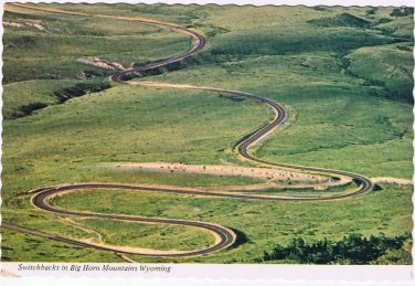 Wyoming Postcard Big Horn Mountains Switchbacks
