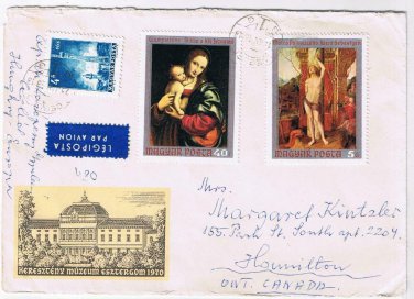 Stamps Hungary Envelope Budapest Giampietrino & Marco Palmezzano 1970