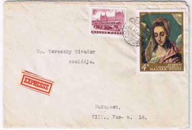 Stamps Art Hungary Envelope Budapest El Greco