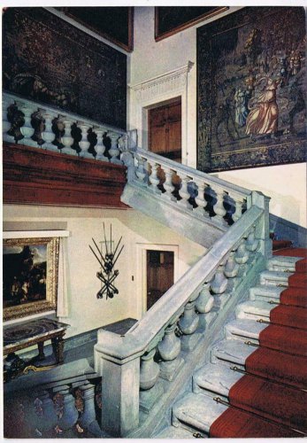United Kingdom UK Postcard Edinburgh Palace of Holyroodhouse Grand Staircase