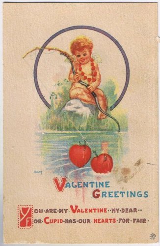 Postcard Valentine Greetings Cupid Has Our Hearts