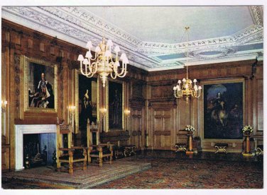 United Kingdom UK Postcard Edinburgh Palace of Holyroodhouse Throne Room