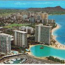 Hawaii Postcard Waikiki Hotels Diamond Head