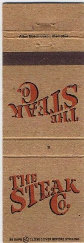 Matchbook Cover The Steak Co Batesville & Forrest City Arkansas