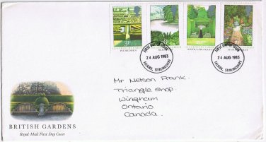 United Kingdom First Day Cover Falkirk British Gardens 1983