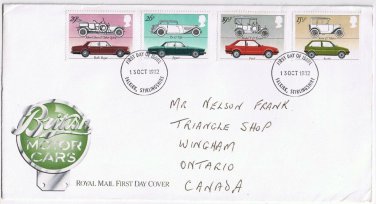 United Kingdom First Day Cover FDC Falkirk British Motor Cars 1982