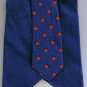 Albert Nipon Necktie Dark Blue Red Dots Geometric 100% Silk