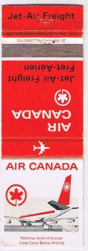 Matchbook Cover Air Canada Jet Air Freight