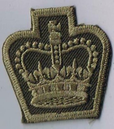 Canadian Armed Forces King's Crown Green On Green