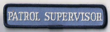 Patrol Supervisor Patch - 1" x 4.5" Security