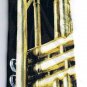 Musical Instrument Necktie Trumpet Gold On Black Polyester