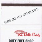 Matchbook Cover Duty Free Shop Toronto La Belle Creole 50% Savings