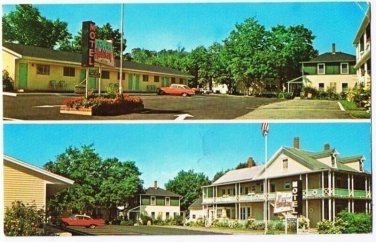 Bar Harbor Maine Postcard Higgins Holiday Motel Near Bluenose Ferry Acadia Park